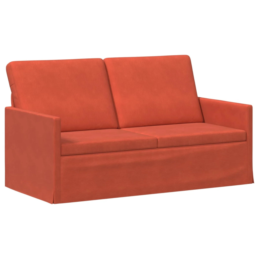 Set di divani 2 pcs Rosso Arancio Tessuto in Cords 3433253