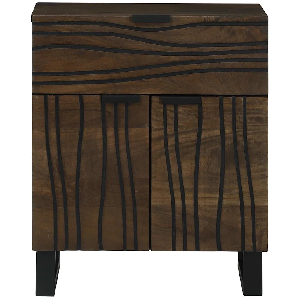 Armadio da Notte Noce 50 x 33 x 60 cm Legno massello di acacia 4018019