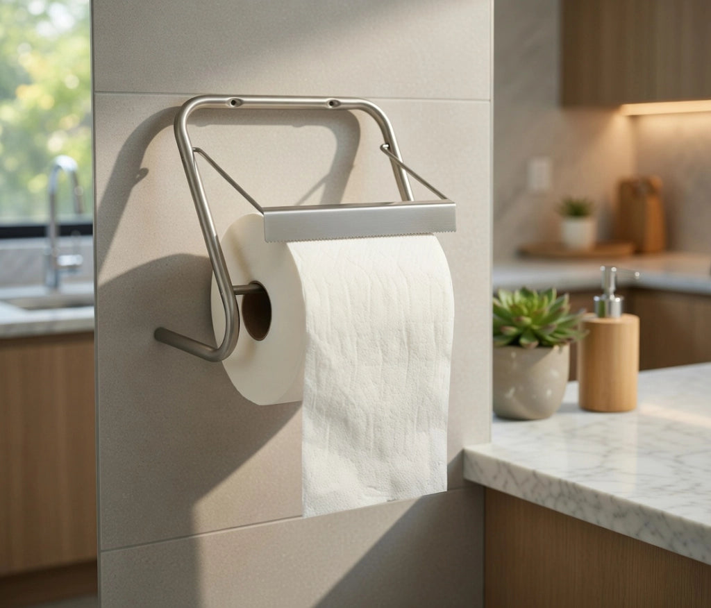 Porta Rotolo da Parete per Carta Asciugamani Multiuso 30 cm Agrati 8050X in Acciaio Inox AISI304