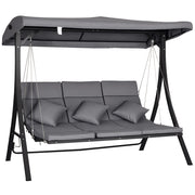 Dondolo da giardino 3 posti ¨C Xylo ¨C con cuscini, grigio, 200x115x168 cm