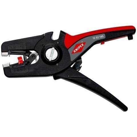 KNIPEX 12 52 195 PreciStrip16 Pinza spelacavi automatica 0,08 - 16 mm² con impugnatura ergonomica bicomponente e battuta longitudinale regolabile colore Nero