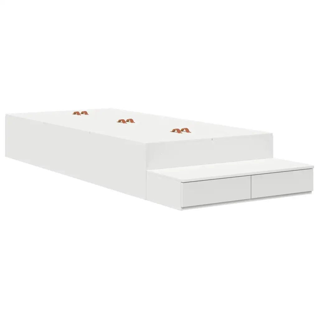 Struttura letto con contenitore Bianco 80 cm Legno multistrato 3335597