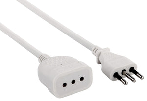 prolunga lin.ml.5 sezione 3x0,75 10a bianca cod:ferx.547