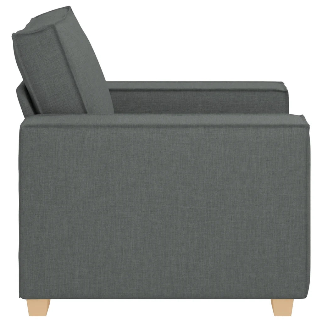 Poltrona | Sedia Relax Divano Grigio Scuro 100x78x84 cm Tessuto