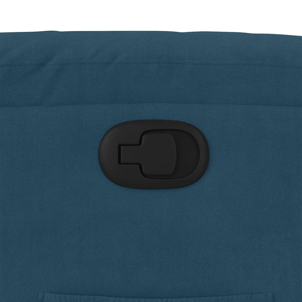 vidaXL Poltrona Reclinabile Blu in Velluto