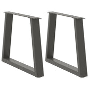 Gambe per Tavolino da CaffÃ¨ a Forma di V 2 pz Antracite 60x(42-43,3) cm Acciaio