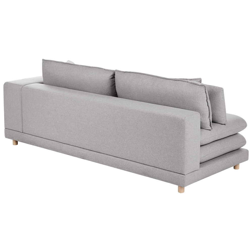 Divano moderno modulare a 2 posti imbottito tessuto poliestere grigio chiaro con schienale imbottito stile moderno classico