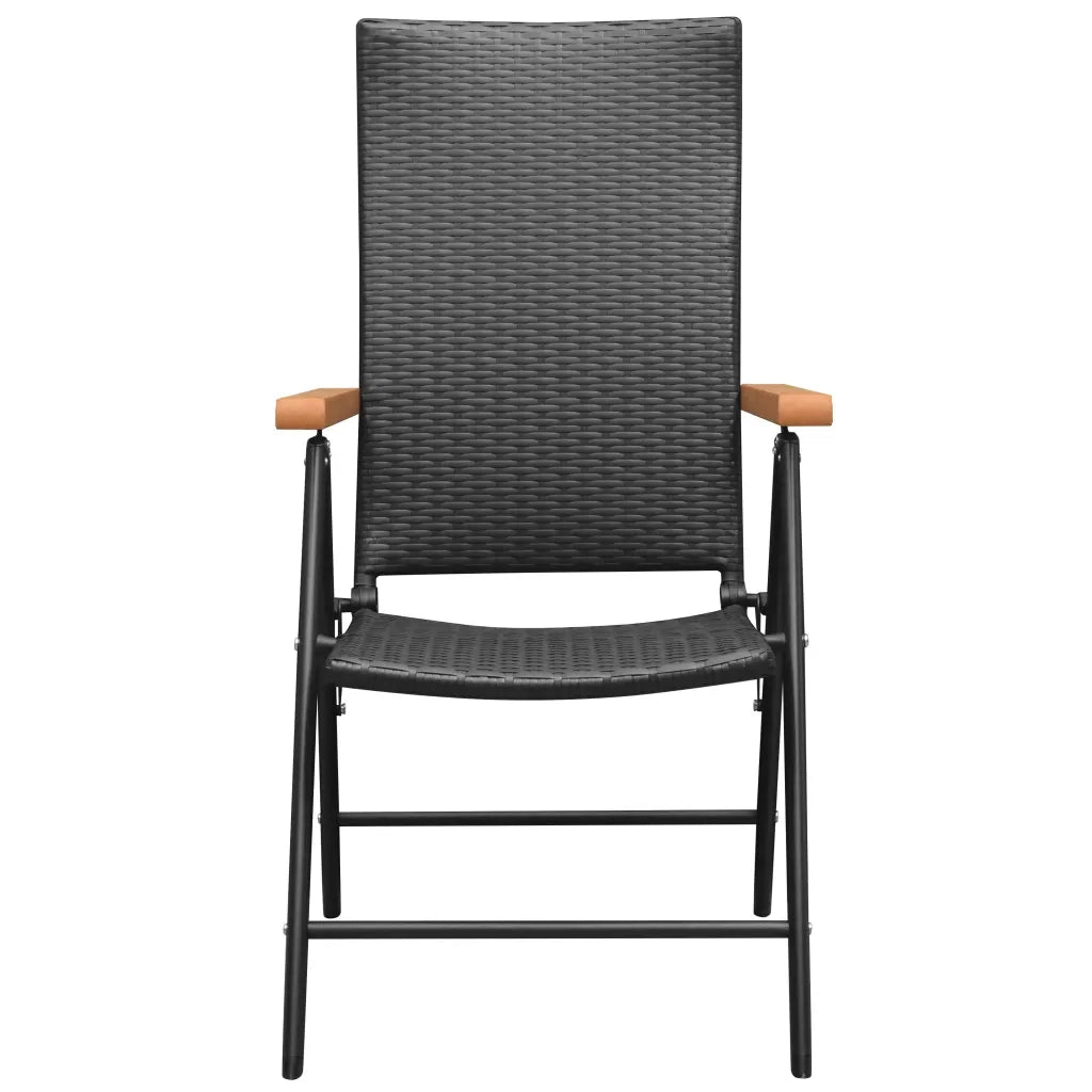 Set da Pranzo da Giardino 7 pz Nero e Marrone 3060074