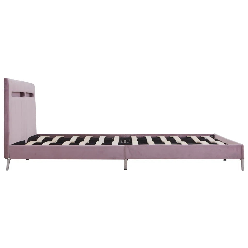 Giroletto con LED senza Materasso Rosa 180x200 cm in Tessuto 280980