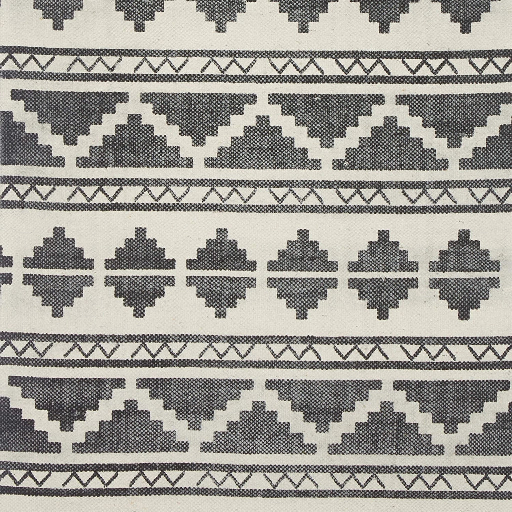 Tappeto da corridoio/soggiorno con stampa geometrica 70 x 145 cm cotone bianco 13_0002833_2