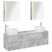 Set di mobili per il bagno 5 pcs Grigio Cemento 3407010