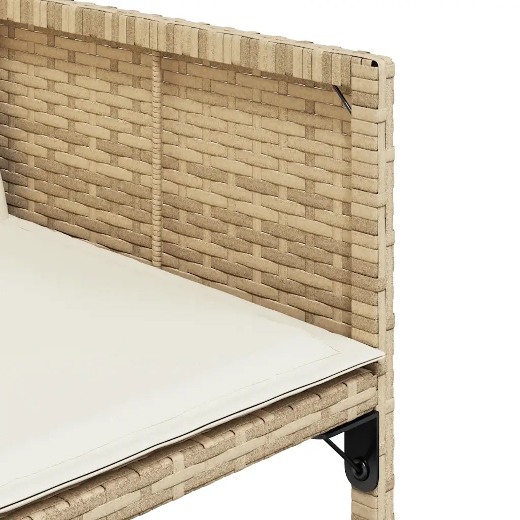 Set da Pranzo da Giardino 13 pz con Cuscini Beige in Polyrattan 3278115