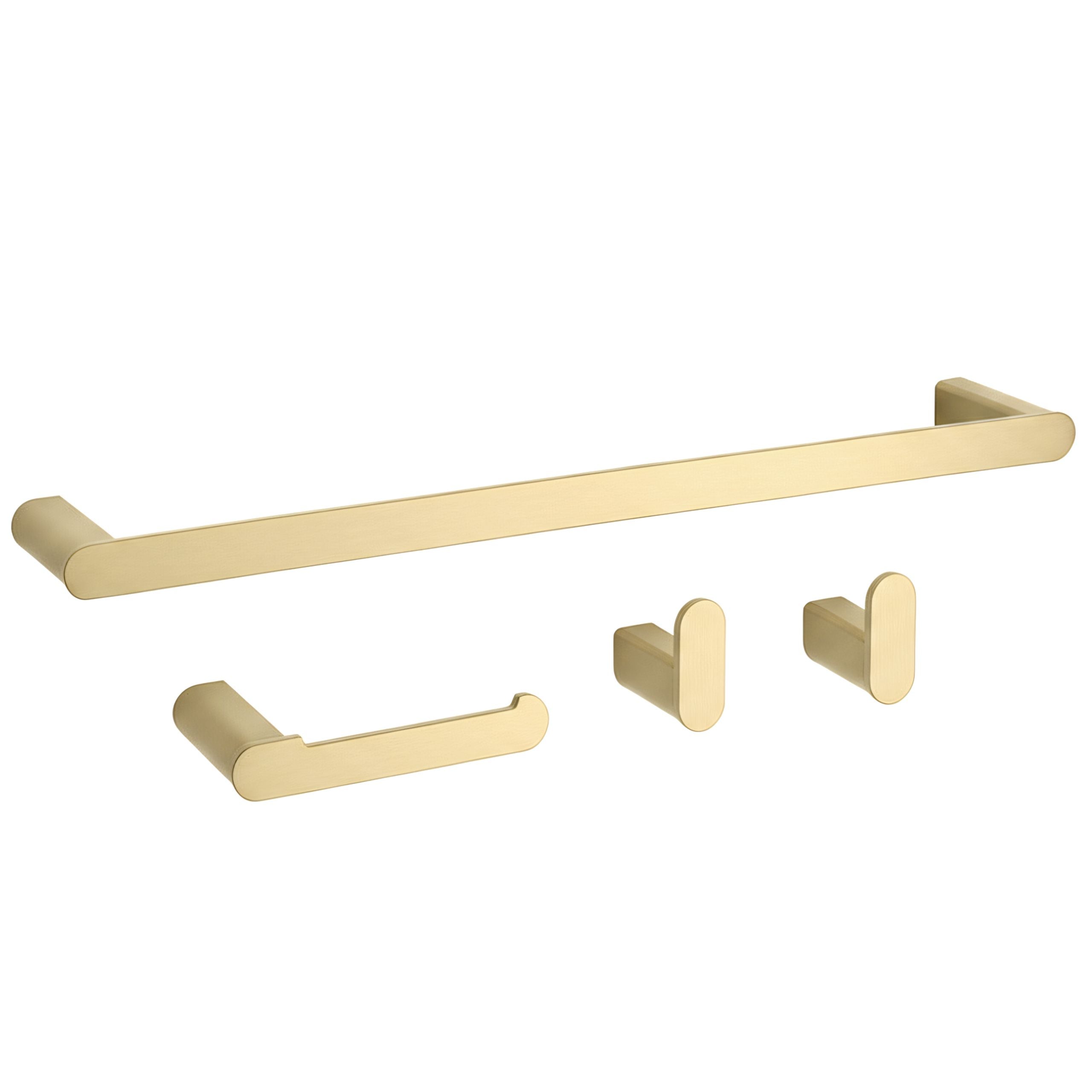 Set Accessori Da Bagno Mati Brush Gold 4 Pezzi