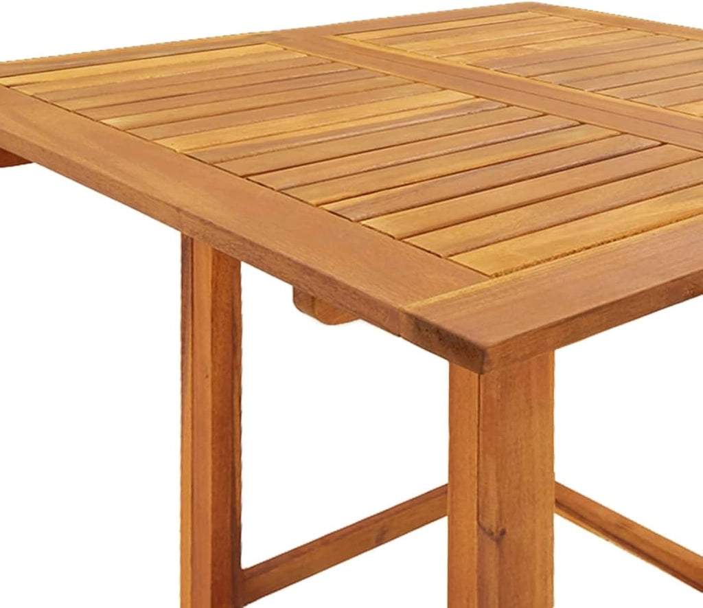 Tavolo alto da terrazza in legno massello di acacia 75 x 75 x 110 cm, tavolo da cucina, tavolo da ingresso, cucina mobili, tavolo consolle, bar cucina, tavolino ausiliario, mobile bar - SPU