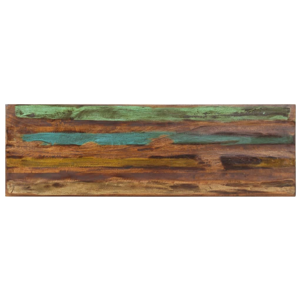 Panca 110 x 35 x 46 cm in legno massello di recupero e acciaio 02_0011005