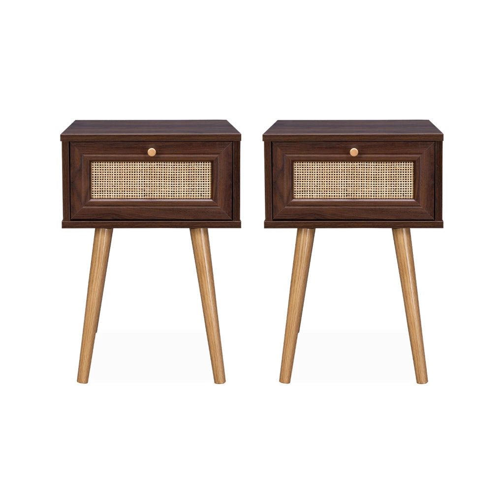 Set di 2 comodini effetto legno scuro i sweeek