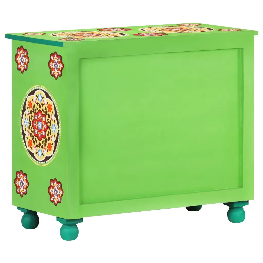 Credenza Dipinta a Mano Multicolore 70x35x60 cm Legno di Mango cod mxl 57385