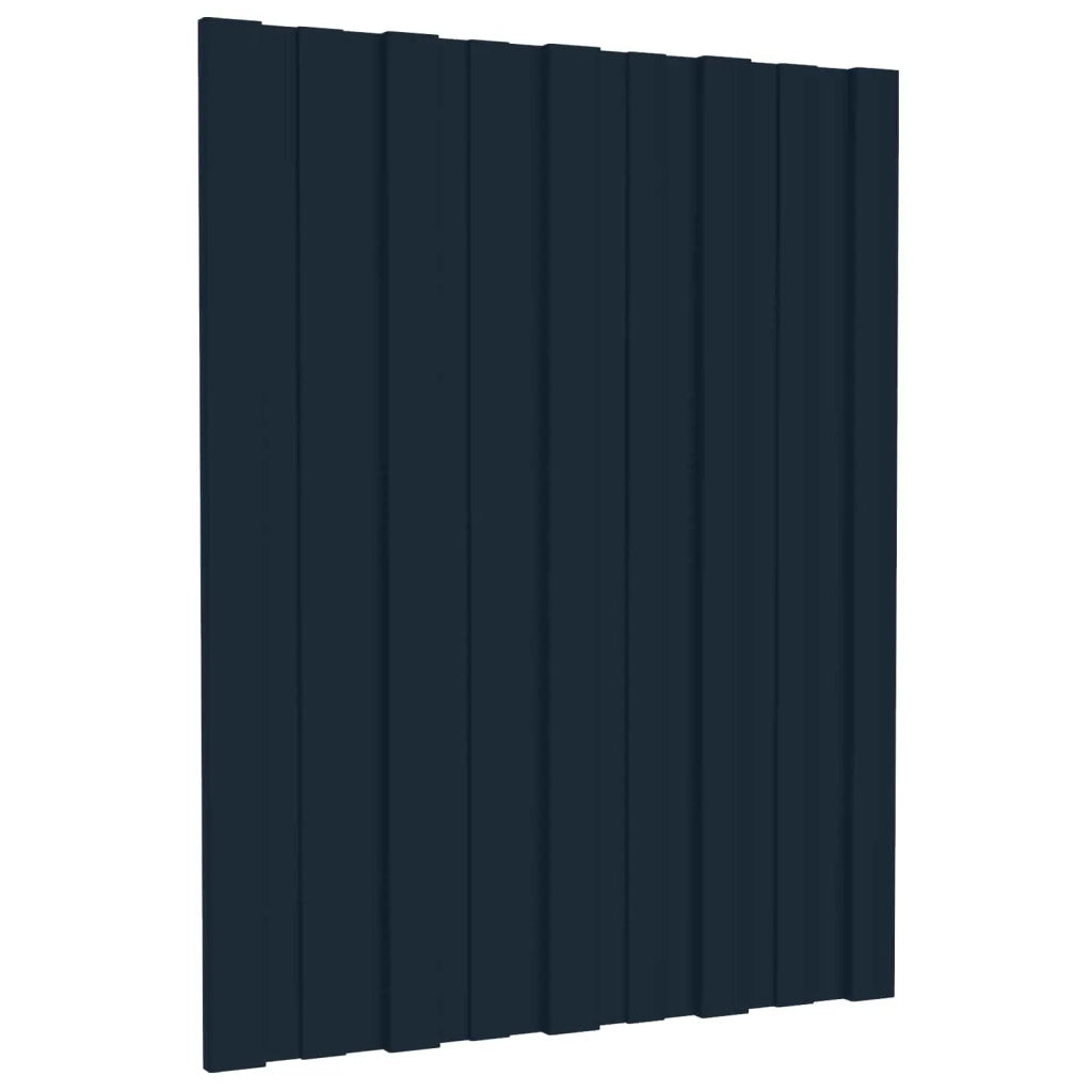 Pannello per tetto 12 pz Antracite 60 x 45 cm Acciaio zincato CFW2526067