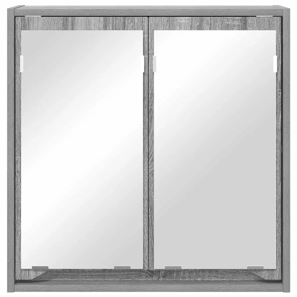 Mobiletto per specchio da bagno Grigio Sonoma 60 x 20 x 60 cm