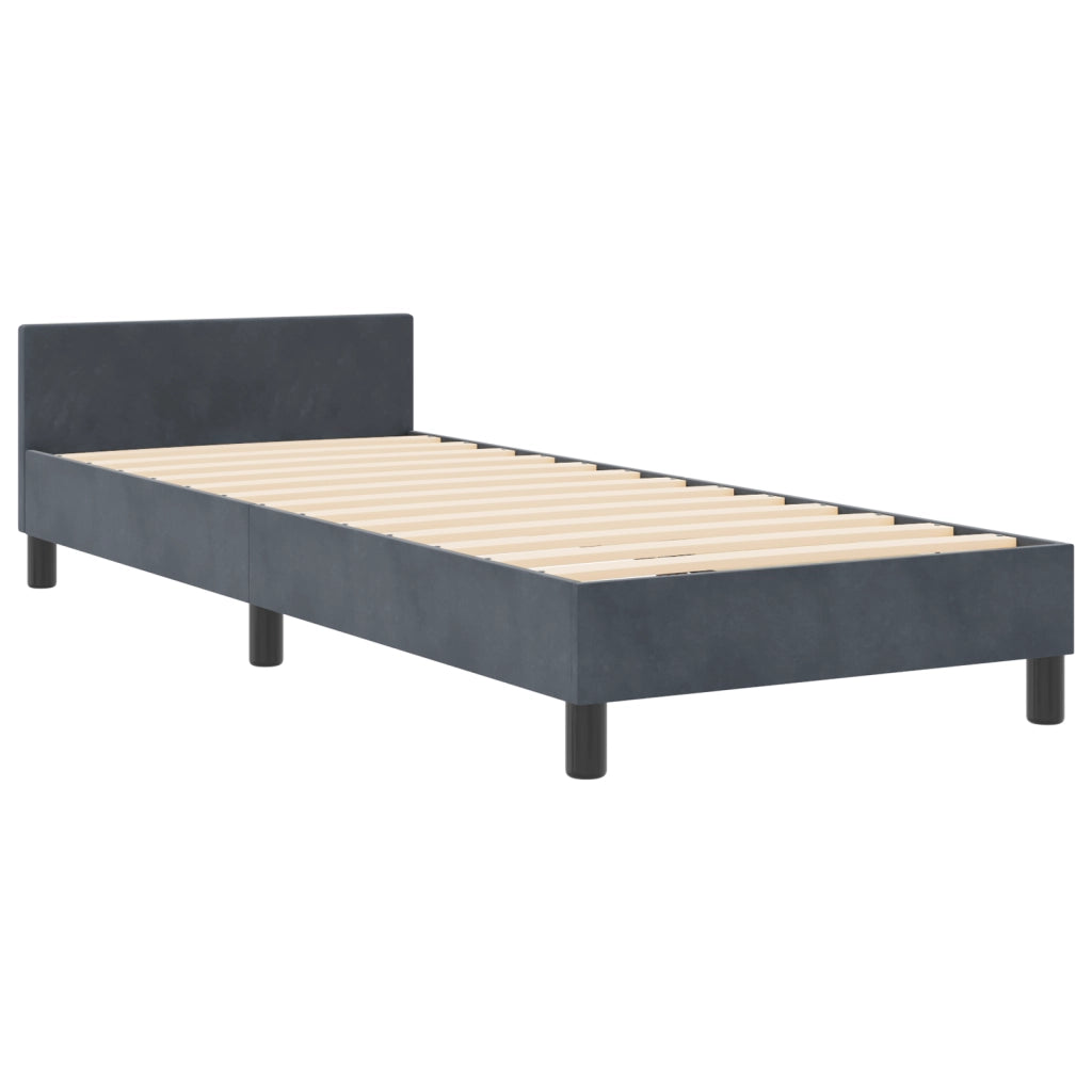 Struttura Letto  Grigio Scuro 80x200 cm Velluto