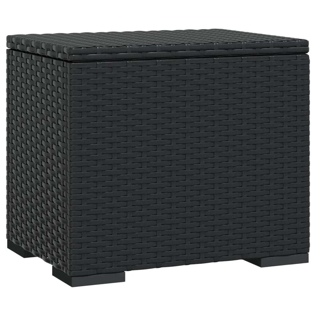 Ottomane con Cuscini 2pz Nero 40x30x40 cm in Polyrattan