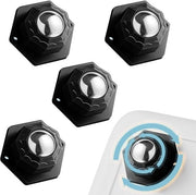 Ruote per mobili 4 pezzi - Zoccoli universali - Ruote a palla in acciaio - Rotazione 360° - Progettate a forma di ottagono
