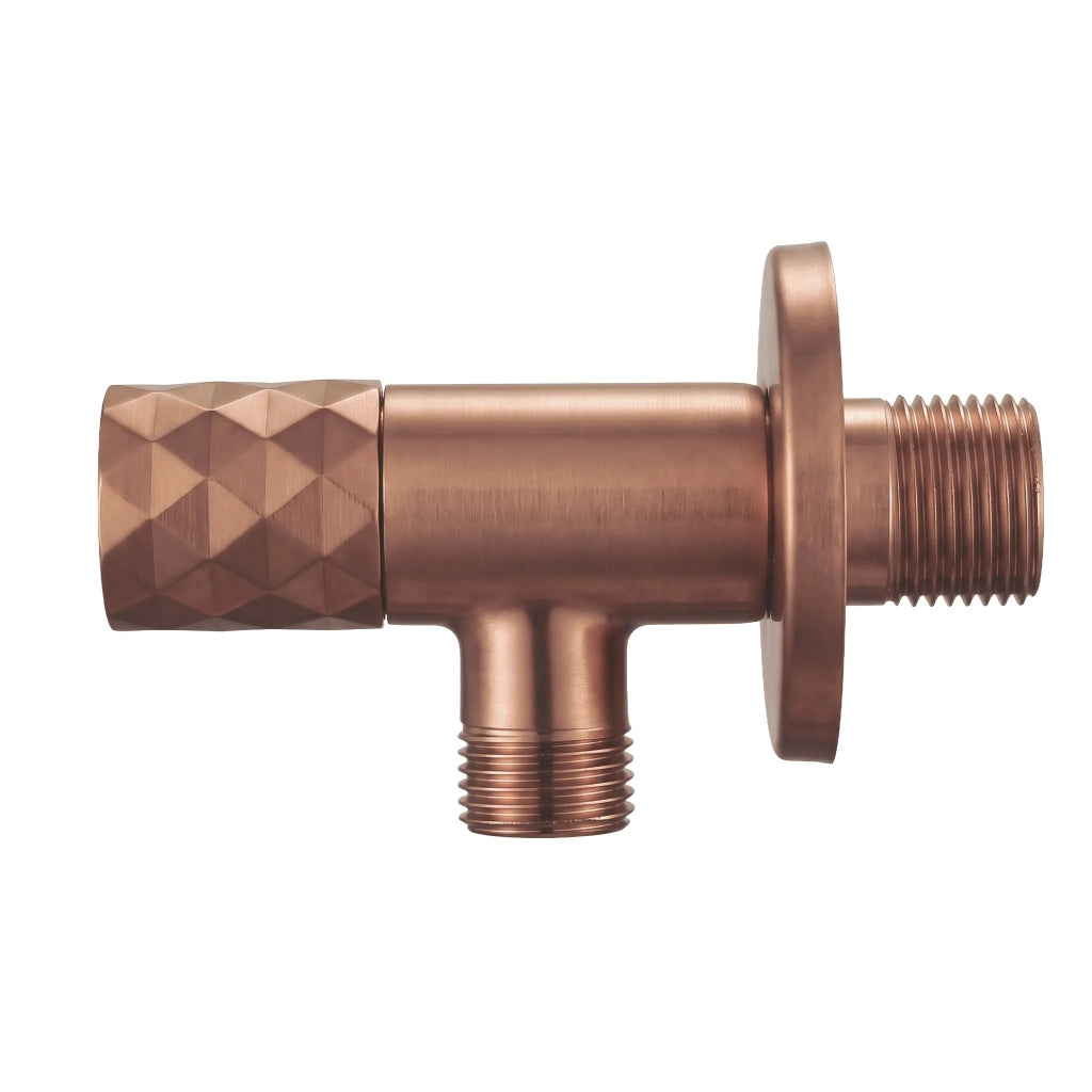 Valvola Ad Angolo Diamond 03 1/2" X 3/8" Brush Copper