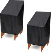 Hoes per giardino 2 in 1 - Borsa di stivaggio - Hoes per sedie - Hoes per giardino - Hoes impermeabile - Chiusura a gomito - Corda per tirare - 64x64x120cm - Nero