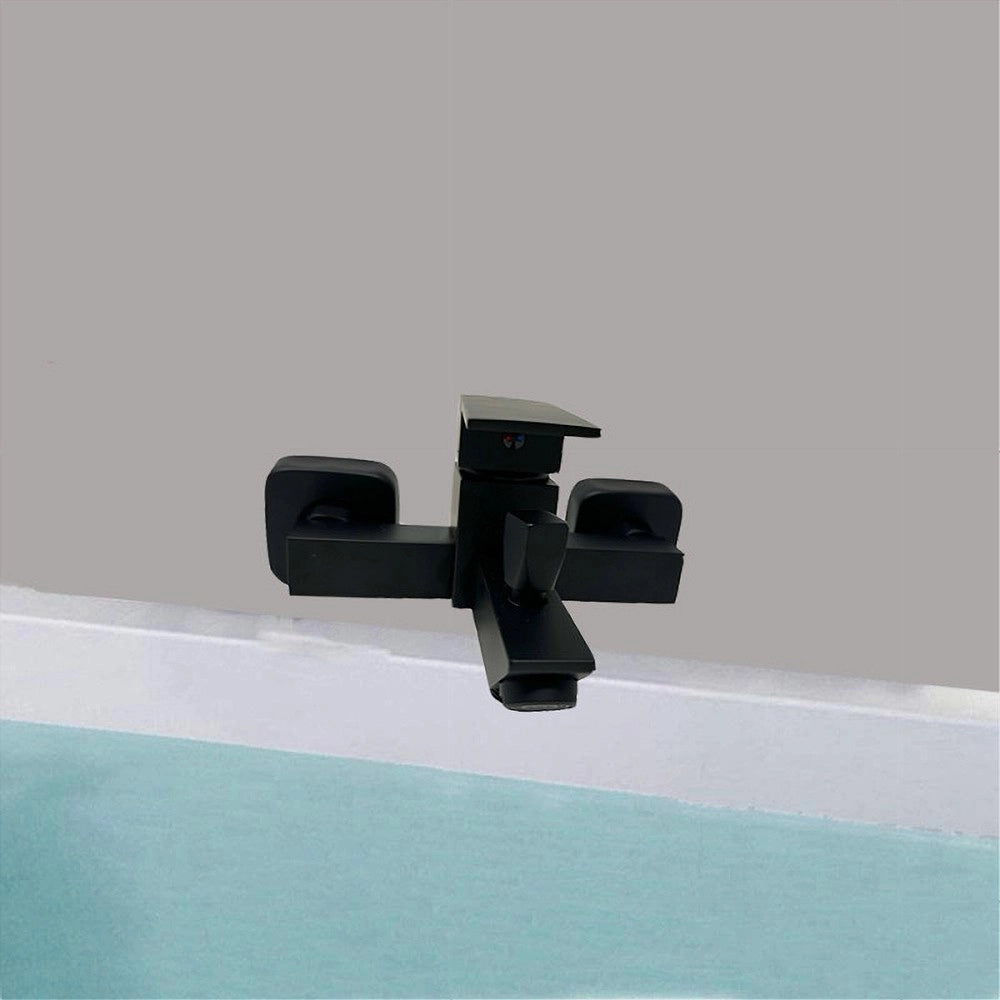 Trade Shop - Rubinetto Bagno Ultra Moderno Miscelatore Orientabile Per Vasca Nero Opaco 87209 -