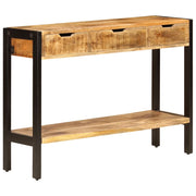 Credenza con 3 Cassetti 110x35x75 cm Legno Massello di Mango cod mxl 6214