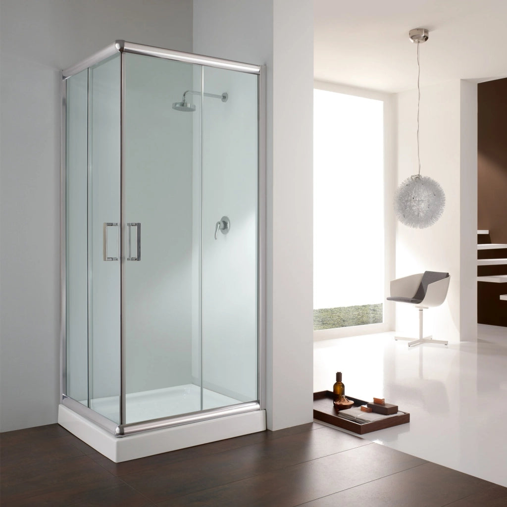 Box Doccia Rettangolare 75x90 H198 Trasparente 6mm mod. Alabama