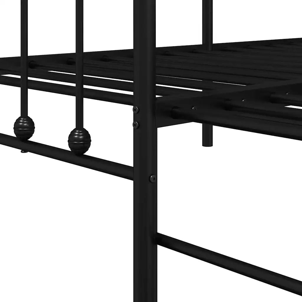 Struttura per letto di giorno-Giroletto Nero 80 x 200 cm 788094