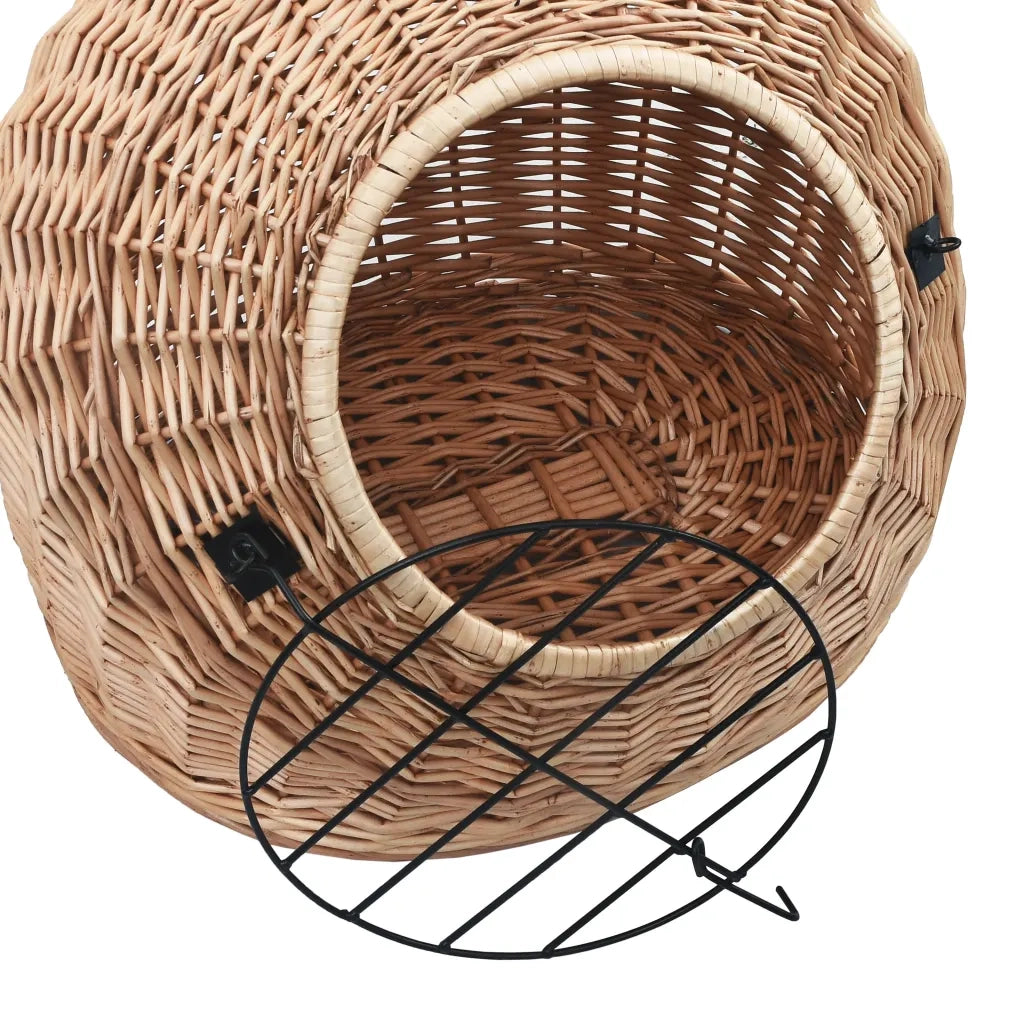 Trasportino per Gatti Grigio 50x42x40 cm in Salice Naturale 170908