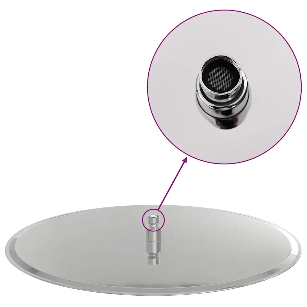 vidaXL Testa Doccia a Pioggia in Acciaio Inox 304 50 cm Rotonda