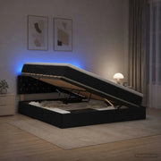 Letto con contenitore LED e materasso Nero 160 x 200 cm Velluto 3459200