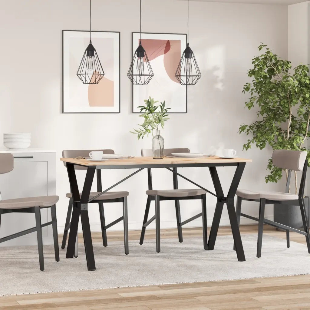 Telaio Gambe a Y per Tavolo da Pranzo 120x60x73 cm in Acciaio