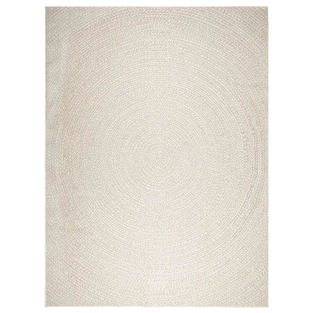 Tappeto ZIZUR Crema 240x340 cm Aspetto Iuta Interni ed Esterni 4010383