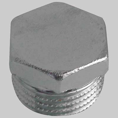 TAPPO MASCHIO ESAGONALE OTTONE CROMATO  1/2     MADE IN ITALY