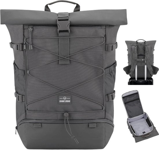Zak da viaggio per uomini e donne - Allen Travel L - 37L Rolltop - Grande bagaglio - Ideale per viaggi, escursioni, viaggi - Impermeabile