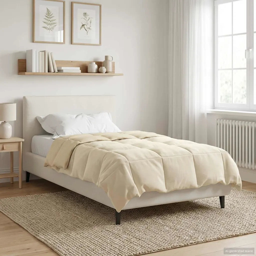 Duvet Estivo Trapuntato Crema 155 x 220 cm Microfibra
