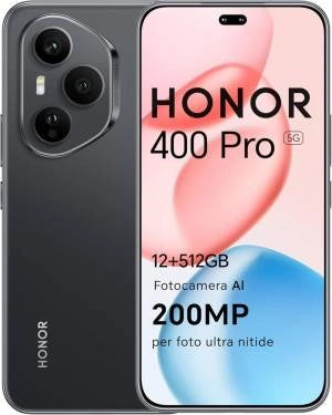 Honor 400 pro 12+512gb 6.75g midnight black ds ita - 02266