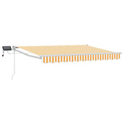 Tenda da Sole | Tenda retrattile manuale con LED Arancione e bianco 3,5 x 2,5 m