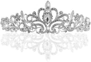 Diadema con cristalli strass - Corona - Fascia per capo - Accessorio da sposa - Materiale resistente - Dimensioni: 29 x 5 cm - Diadema