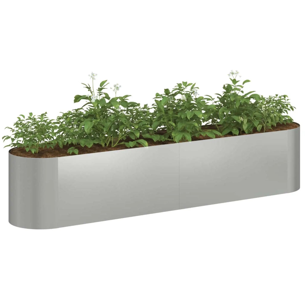 Letto rialzato da giardino Acciaio zincato 200 x 40 x 40 cm 8011696