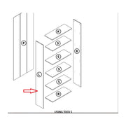 R L-FIANCO X KIT LIBRERIA 4 RIPIANI ROVERE GRI. CM.L65XH183XD25- 1,0 pz