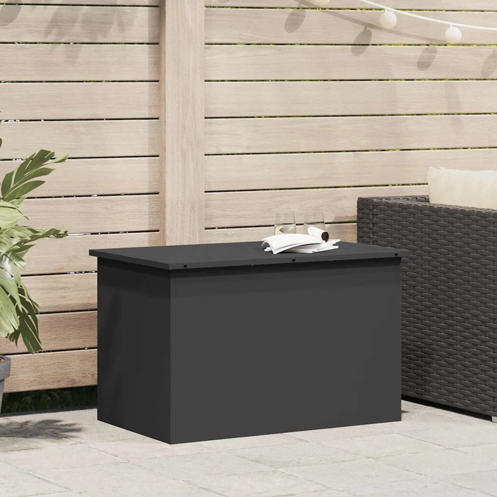 Scatola di Stoccaggio Esterno Nero 80 x 50,5 x 50 cm Acciaio CFW5394257