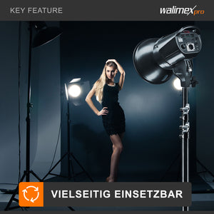 Niova 60 Plus Bi Colour luce video LED dimmerabile con riflettore Bowens e diffusore morbido I Luce da studio con tecnologia COB LED I 3200-5600 K, CRI=93 I Luminosità regolabile