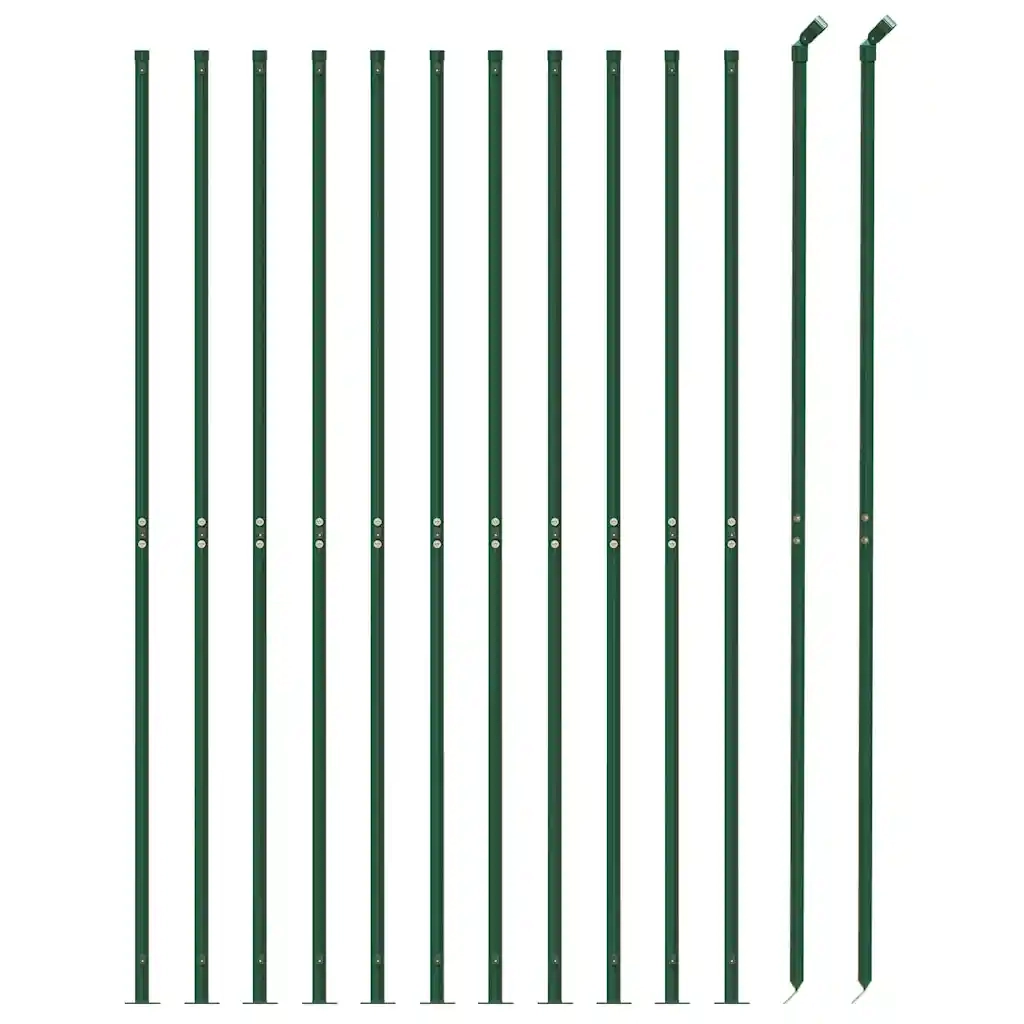 Recinzione da Giardino | Recinzione a Rete con Flangia Verde 1,8x25 m