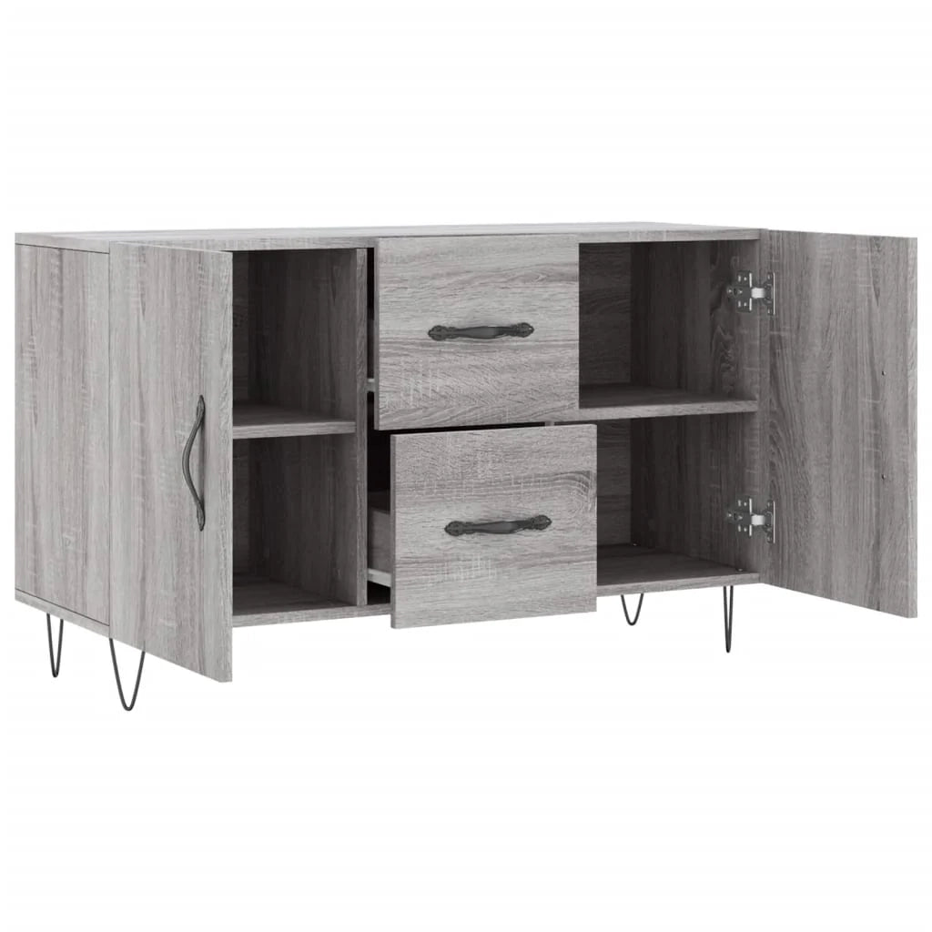 Buffet credenza cassettiera armadio mobile contenitore organizer cucina soggiorno rovere Sonoma 100 x 36 x 60 cm legno ingegnerizzato grigio 02_0036259
