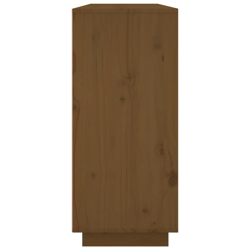 Buffet credenza cassettiera armadio mobile contenitore organizer per cucina soggiorno salotto 120 x 35 x 80 cm legno massello di pino marrone 02_0035737